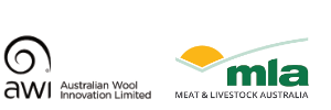 Logos for Australian Wool Innovation (AWI), Meat and Livestock Australia (MLA)
