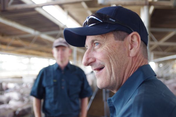Close up of a stockperson's face